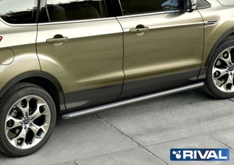 Защита порогов для Ford Kuga (2013-2016-н.в.), RIVAL, Россия