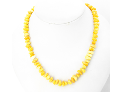 Бусы из белого натурального янтаря 02771