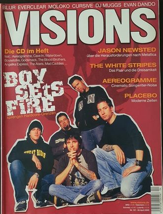 Visions Magazine April 2003 BoySetsFire Cover Placebo Иностранные музыкальные журналы, Intpressshop