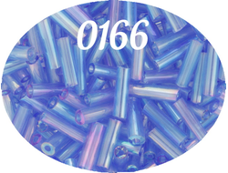 Стеклярус Zlatka 6мм 10гр цвет № 0166 голубой радужный