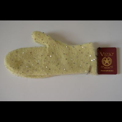 Варежки Vizio 1042 MU желтые с пайетками