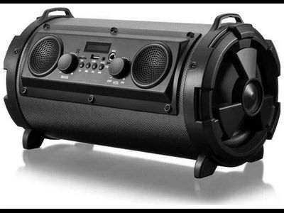 Портативный бумбокс Rojem HBPC 1602 с подсветкой, черный