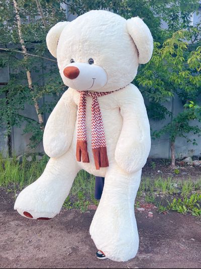 Гигантский плюшевый медведь 280 см бежевый Михель