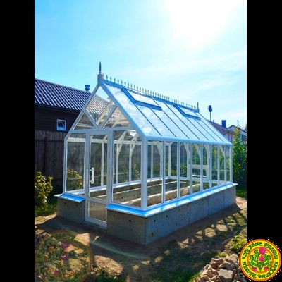 Базовая комплектация теплицы из стекла  и алюминия БРИТТОН размером 5000 x 2500 мм