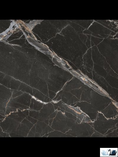 Керамогранит Eurotile Mirra Black Pol 60x60 см 7930138705320, черный, глянцевый