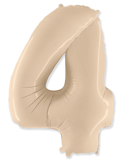 Фольгированная цифра - "Кремовая"