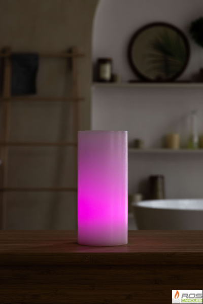 Гладкий парафиновый плафон для LED свечей - 9,2*20см