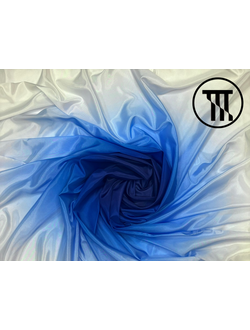 Перлшифон градиент, цв. Темно-синий + Белый, R=75см