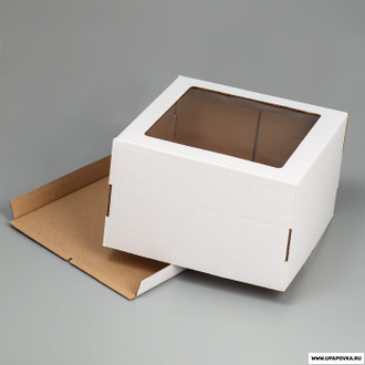 Коробка для торта 30 x 30 x 19 см с окном
