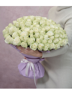 Букет из 101  белой розы