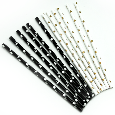 Трубочки для коктейля МИКС, 12 шт/уп