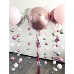 Шары цепочки с пузырями (6 шт), "Праздник для неё"