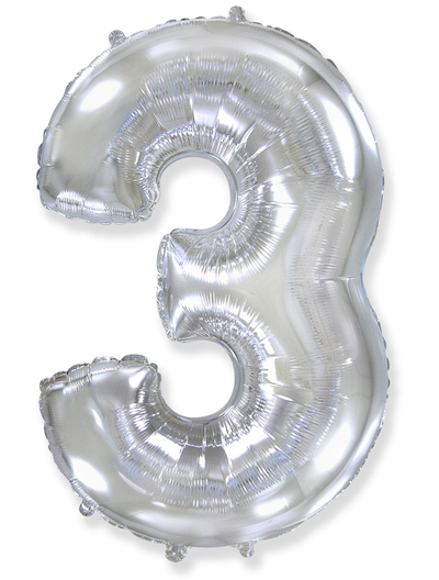 Фольгированная цифра-Серебряная
