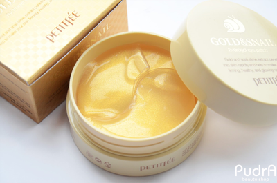 Petitfee Патчи гидрогелевые с золотом и муцином улитки Hydro Gel Eye Patch Gold Snail, 60 шт
