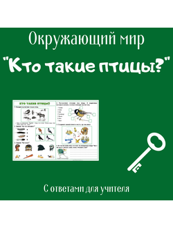 Рабочий лист. 1 класс. "Кто такие птицы?"