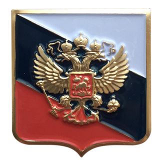 Кокарда значок Флаг и Герб РФ 35*30