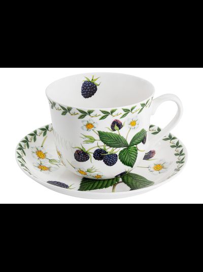 Чашка с блюдцем Ежевика  480 мл