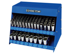 Стенд с глубокими торцевыми головками 1/2", 8-32 мм, серия 4230M, 165 предметов KING TONY 4066MR