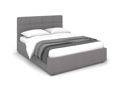 Двуспальная полутороспальная мягкая кровать Валери Ривалли (Rivalli), в съемных чехлах, на металлических ножках, сдвижное дно и спинка с кантом, с подъемным механизмом