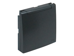 Efapel 90634 TIS, Лицевая панель розетки 2К+З, с крышкой, серая