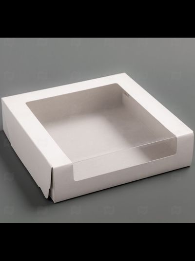 Коробка для торта с/о (белая), 225*225*60мм