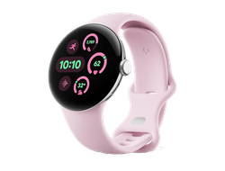 Google Pixel Watch 3 41mm Wi-Fi Polished Silver With Rose Band