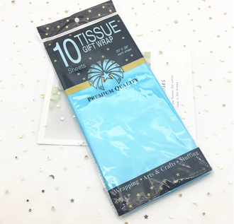 Бумага тишью, цвет голубой