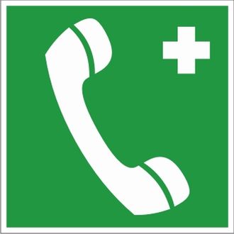 Знак EC06 «Телефон связи с медицинским пунктом (скорой медицинской помощью)»