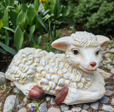 ОВЕЧКА - символ чистоты и плодородия  22*48см 1,6кг полистоун. Не боится влаги и перепадов температур Россия 1927/012289
