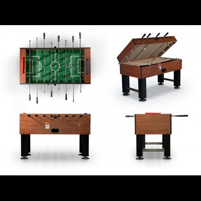 Настольный футбол (кикер) «Monako» (140x73x91см, коричневый, жетоноприемник)