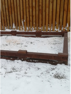 Основания из бруса 2м*3м для модульных бань, беседок, хозблоков (100*100 листвяк)