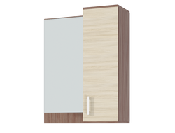 ЛДСП Прихожая НИКА ПЗ800 Полка с зеркалом Ясень Шимо темный-светлый