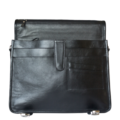 Кожаный портфель Arietta black (арт. 2018-01)