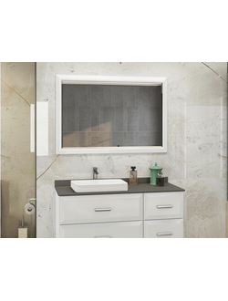 Зеркало "Империя-120" белый глянец