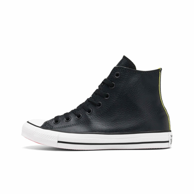 Купить Кеды Converse All Star кожаные черные высокие 165664C