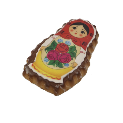 Тульский Пряник "Матрешка" с декором и повидлом  150 гр.