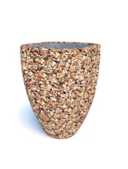 Уличное кашпо для цветов из архитектурного бетона №40 (коричневый) ваза