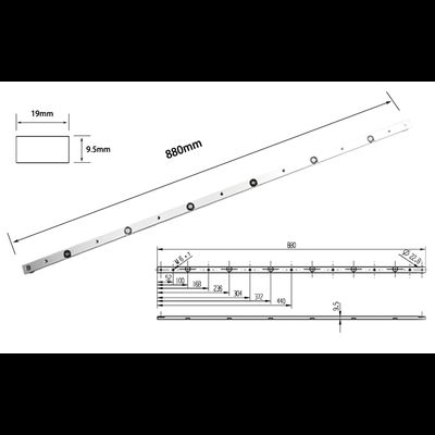 Профиль-слайдер с регулировкой 19 мм (0.88 м)