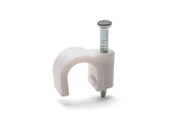 Скоба пластиковая СПК 9 (30шт) круглая