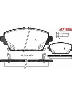 Колодки передние (Remsa) для Ниссан Примьера