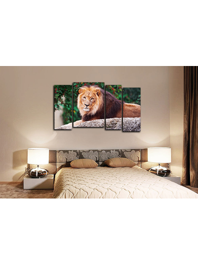 Модульная картина &quot;Отдых царя зверей&quot;