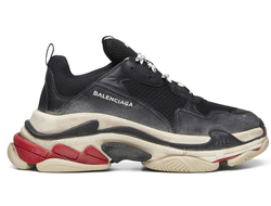 Женские кроссовки Balenciaga (Баленсиага) Triple-S Черно-серые женские (36-41)