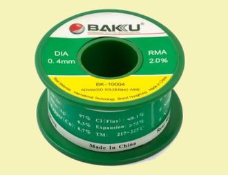Припой для пайки Baku BK-10004, RMA 2%, 0,4 мм