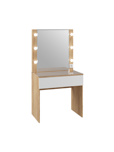 Мадера Стол косметический Крафт золотой/Белый