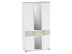 Спальня AURELIO (АУРЕЛИО) - AURELIO 444 Шкаф для одежды и белья Белый-Блеквуд Сатиновый