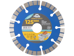Диск отрезной алмазный турбо-сегментный, 125 x 2,0 x 10 x 22.2 мм MOS 37222М