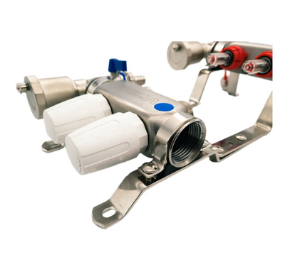 Коллекторная группа с расходомерами 4 выхода в сборе ViEiR, нержавейка