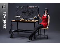 Стол и табурет 1/6 (деревянные) - КОЛЛЕКЦИОННАЯ ДИОРАМА 1/6 Agent Tactical Desk and Chair (M2419) - MMMTOYS