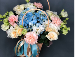 Сумочка с гортензинй "Ясный день"