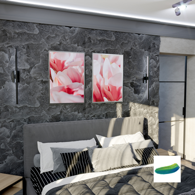 Пара постеров «Цветение сакуры»  и «Цвета сакуры» из коллекции   «Цвета в цветах»